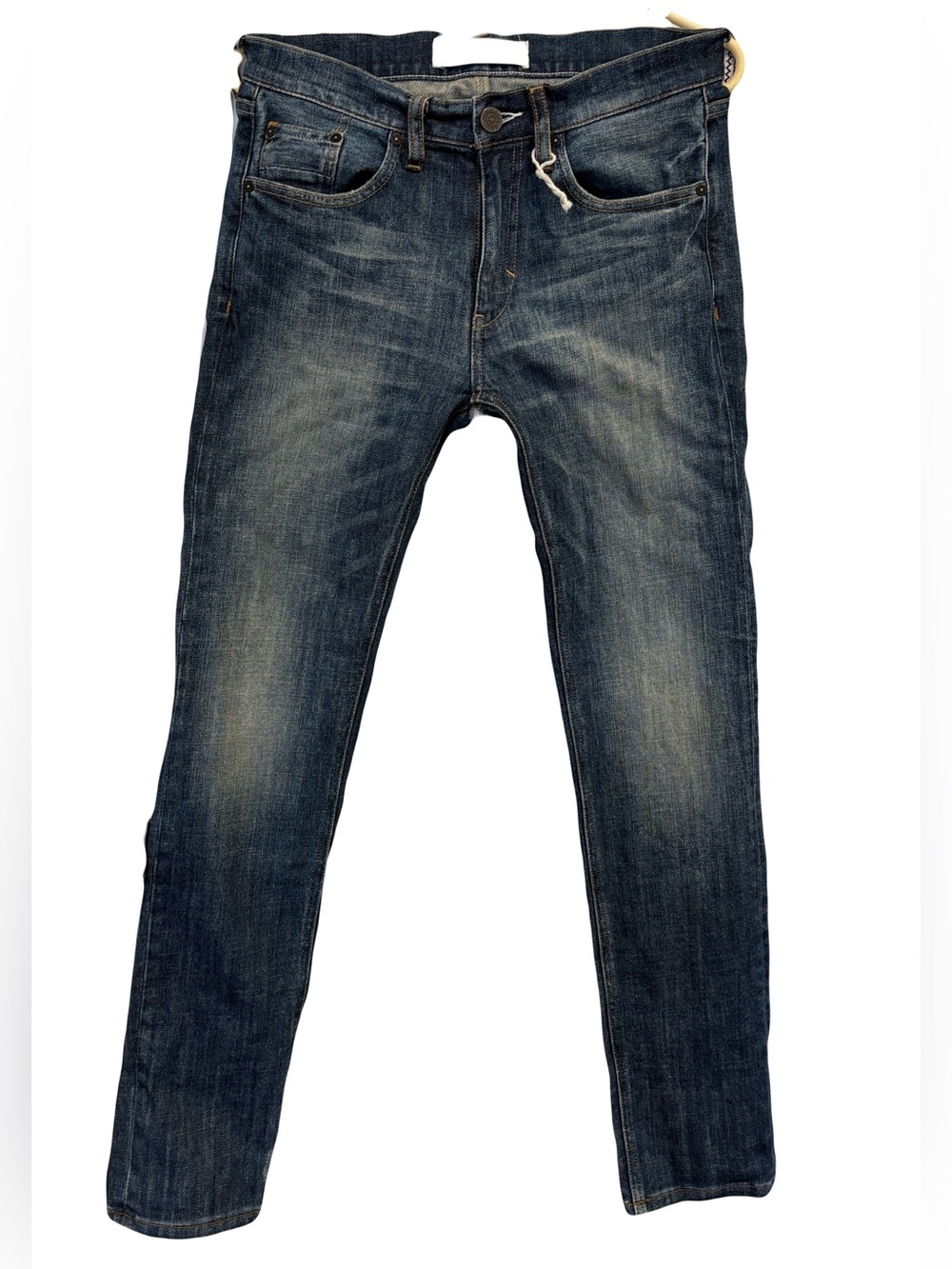 adidas Men's Washed Blue Slim Straight Jeans 32” long